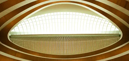 Zurich – curved wooden ceiling with an oval skylight