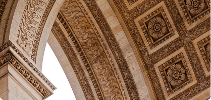 Paris – carved underside of the Arc de Triomphe