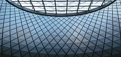 New York – geometric glass atrium roof