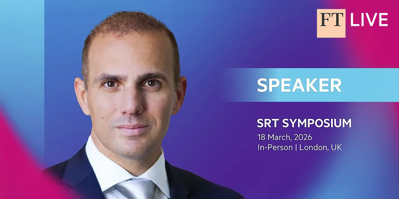 Event graphic for Frank Benhamou of Cheyne Capital speaking at the FT Live SRT Symposium in London