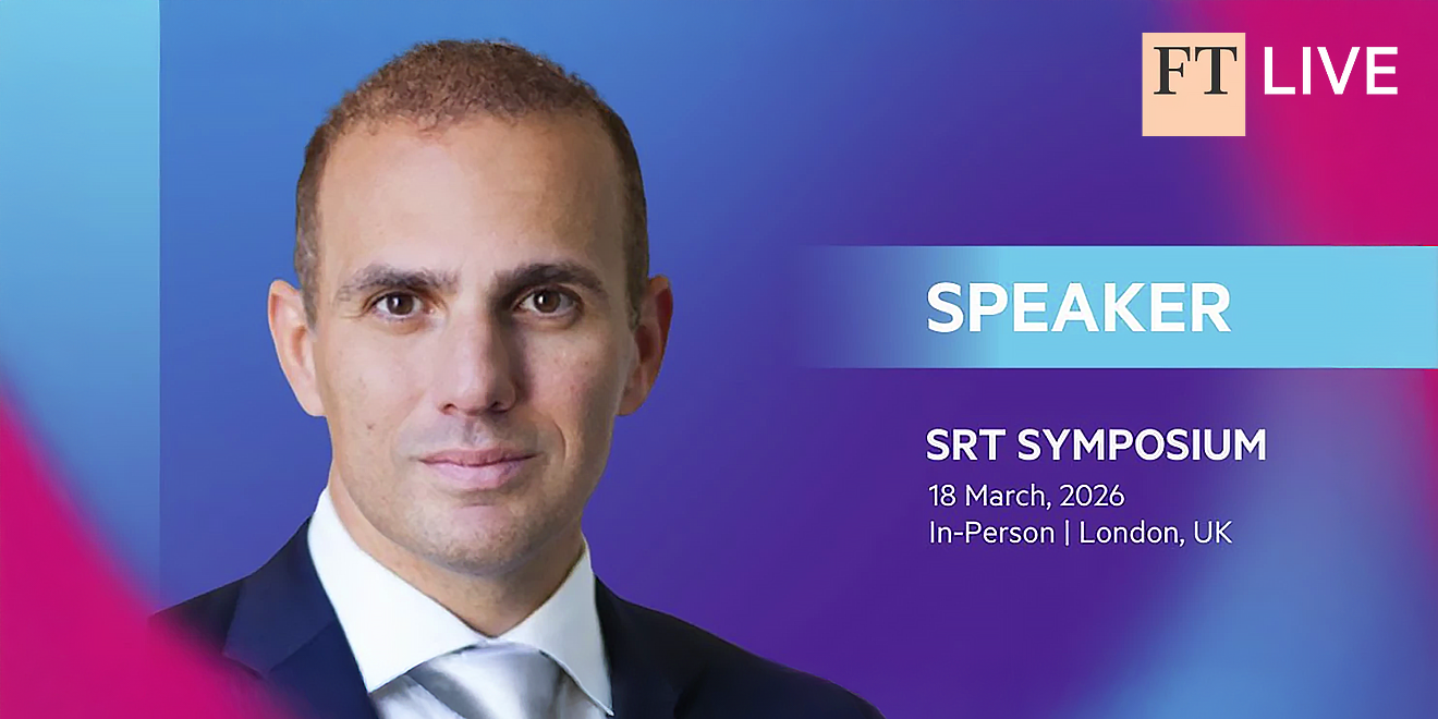 Event graphic for Frank Benhamou of Cheyne Capital speaking at the FT Live SRT Symposium in London